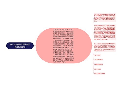 撞上驾校教练车致两名学员受伤赔偿案