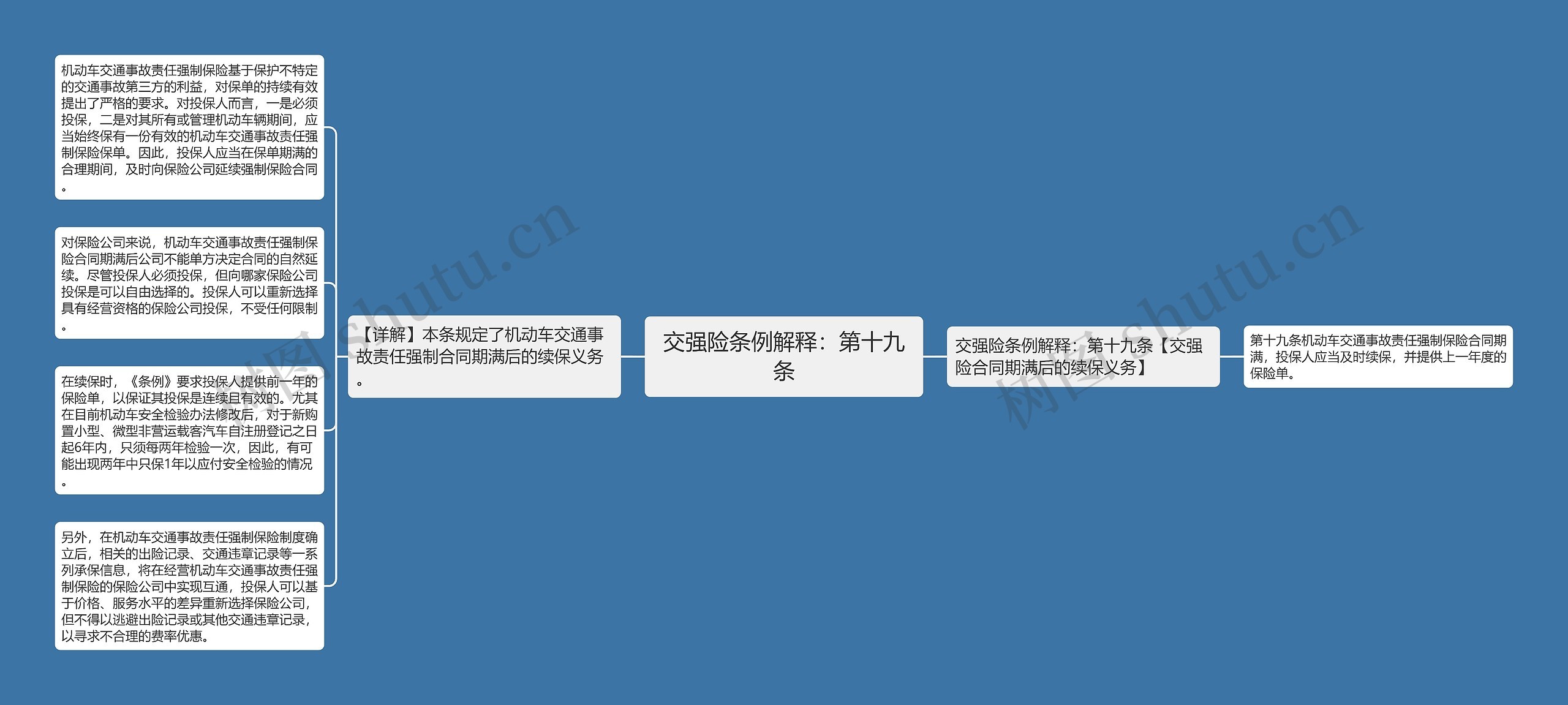 交强险条例解释：第十九条思维导图