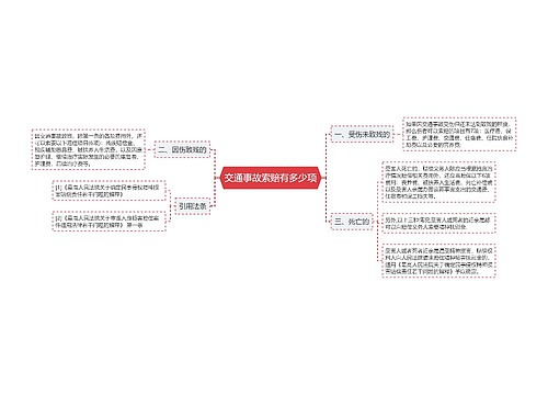 交通事故索赔有多少项