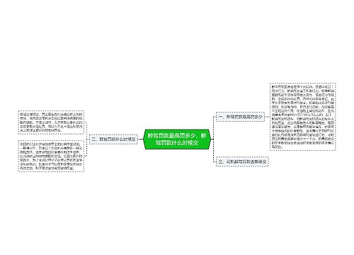 醉驾罚款最高罚多少，醉驾罚款什么时候交