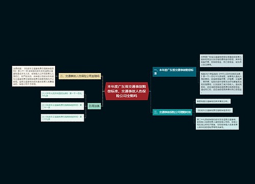 本年度广东省交通事故赔偿标准，交通事故人伤保险公司全赔吗