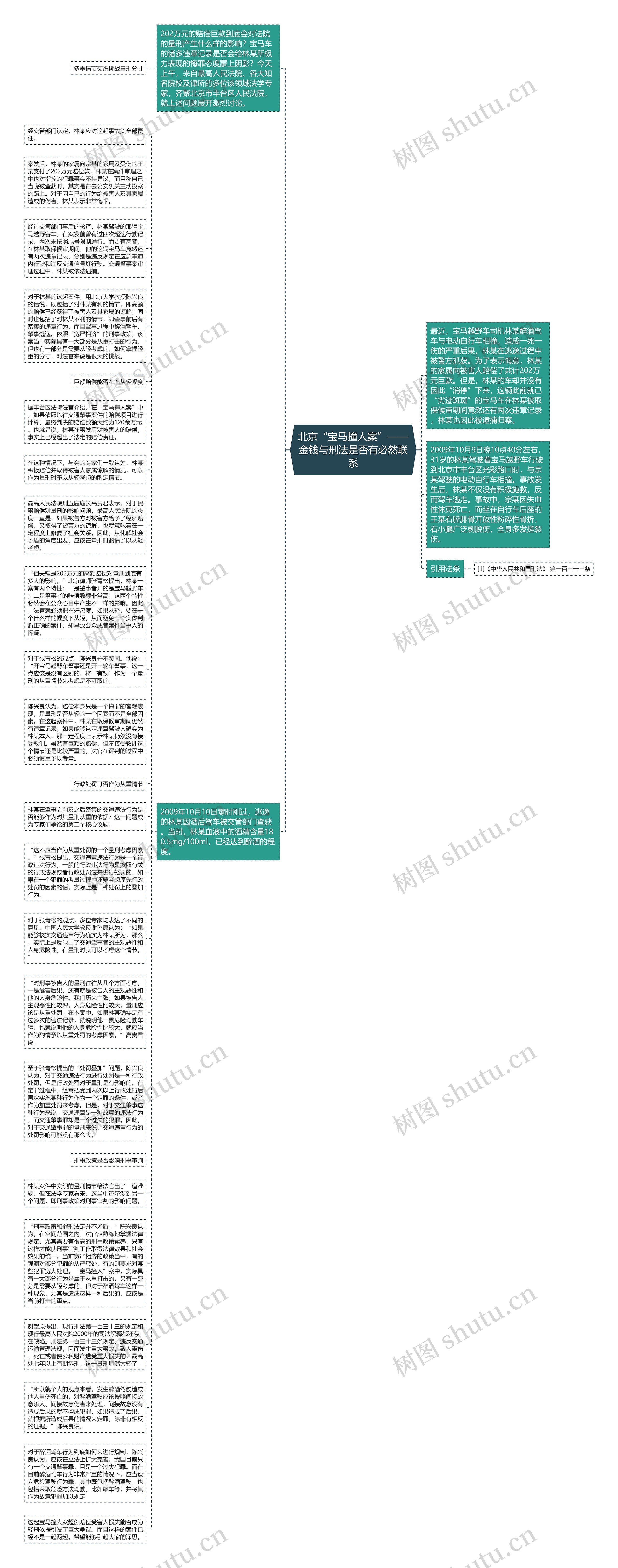 北京“宝马撞人案”——金钱与刑法是否有必然联系思维导图