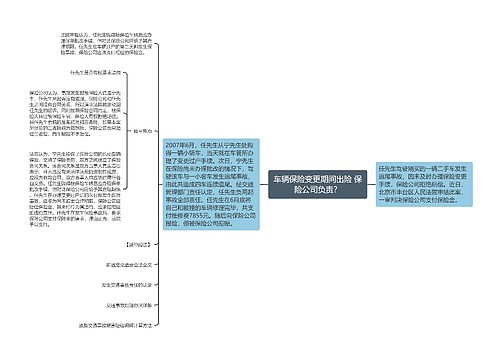 车辆保险变更期间出险 保险公司负责？