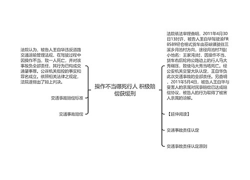操作不当碾死行人 积极赔偿获缓刑