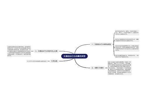 交通违法行为有哪些类型