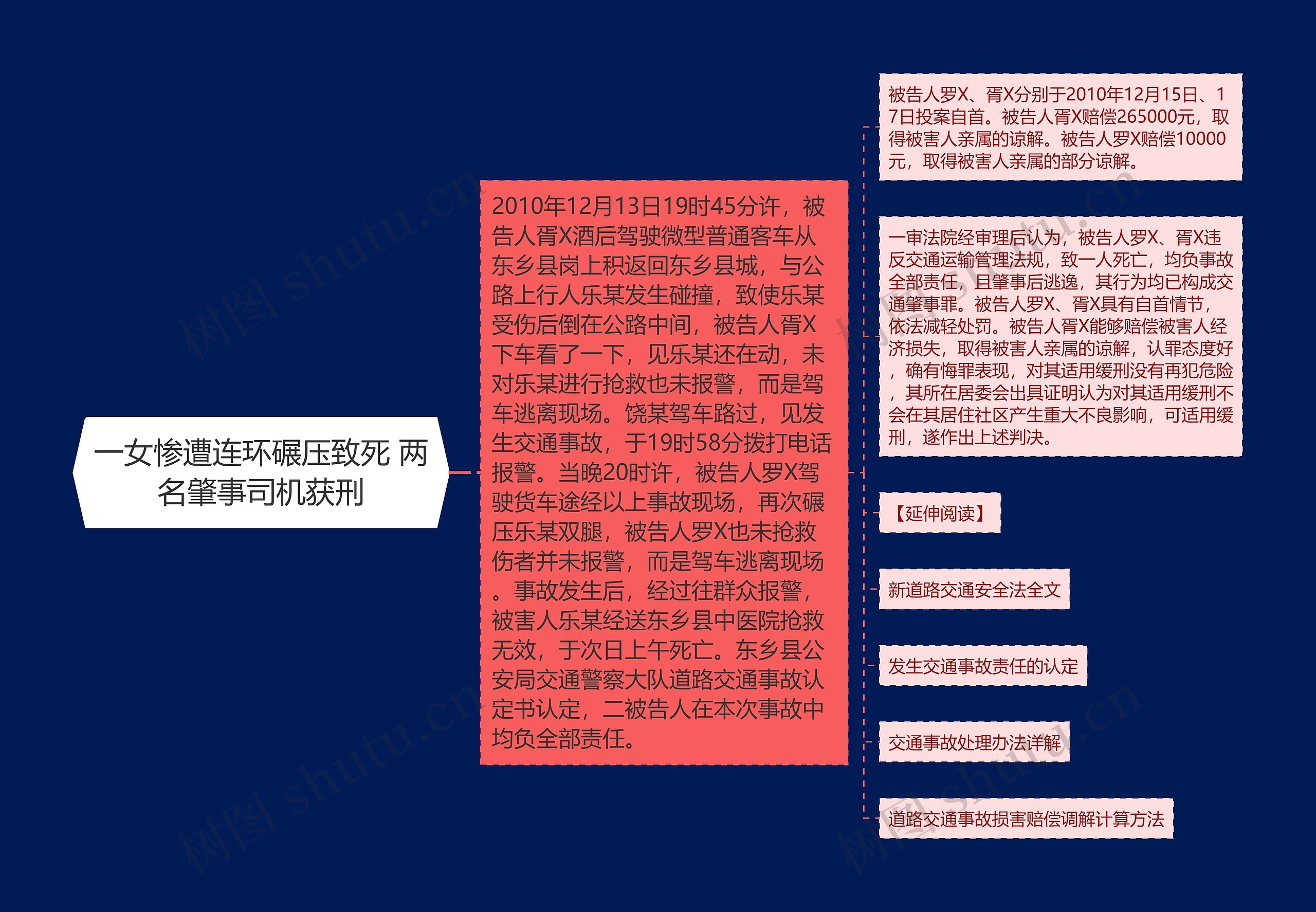 一女惨遭连环碾压致死 两名肇事司机获刑