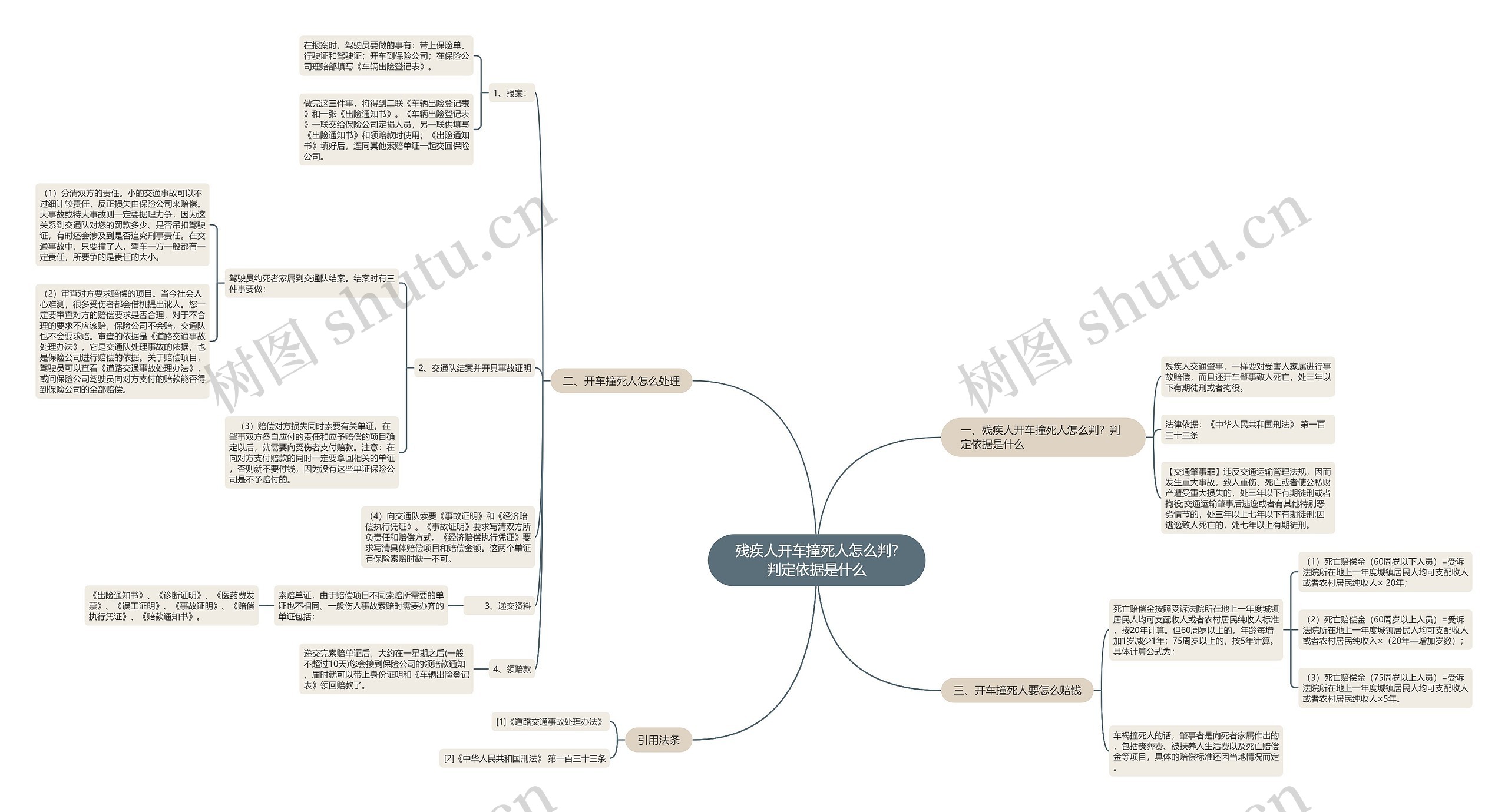 残疾人开车撞死人怎么判?判定依据是什么思维导图