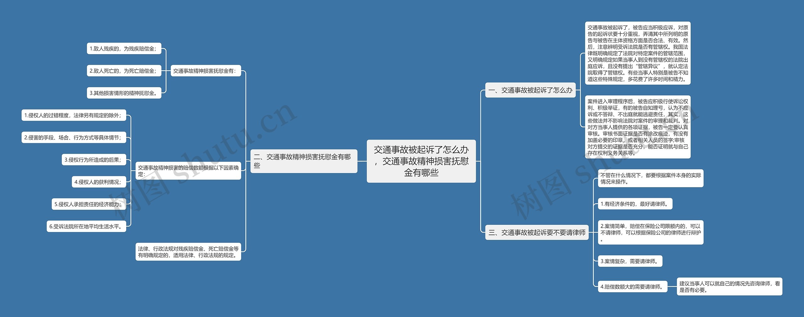 交通事故被起诉了怎么办，交通事故精神损害抚慰金有哪些