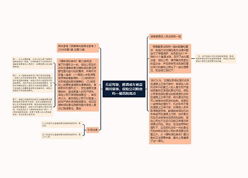 无证驾驶、醉酒或车被盗期间肇事，保险公司赔偿吗—最高院观点