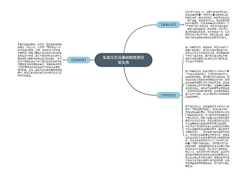 车卖无名氏事故赔偿责任谁负责