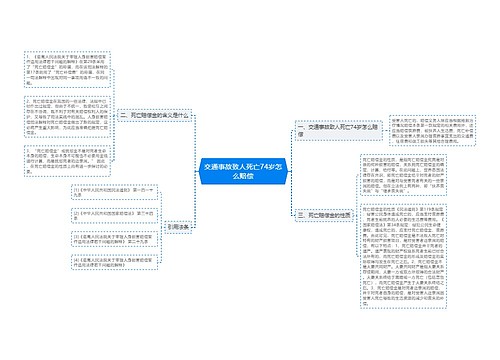 交通事故致人死亡74岁怎么赔偿