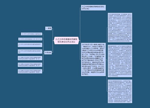 九江大桥坍塌事故民事赔偿及责任处罚之浅议