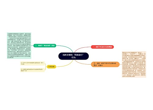 浅析交警的“罚款放行”行为