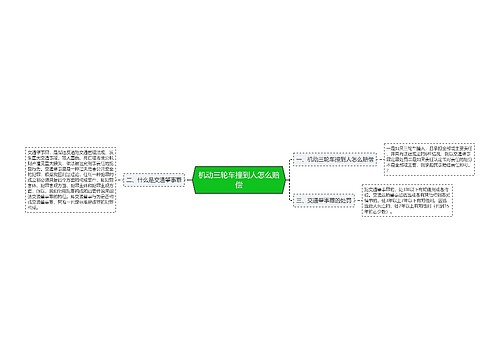 机动三轮车撞到人怎么赔偿