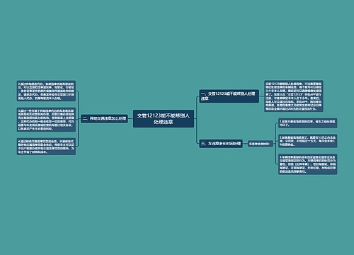 交管12123能不能帮别人处理违章