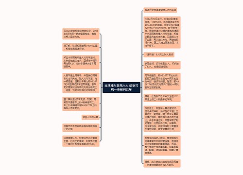 连环撞车致死六人 肇事司机一审被判五年