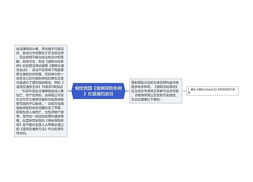 制定我国《强制保险条例》应遵循的原则