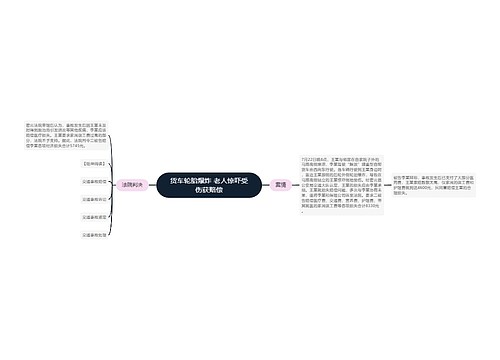 货车轮胎爆炸 老人惊吓受伤获赔偿