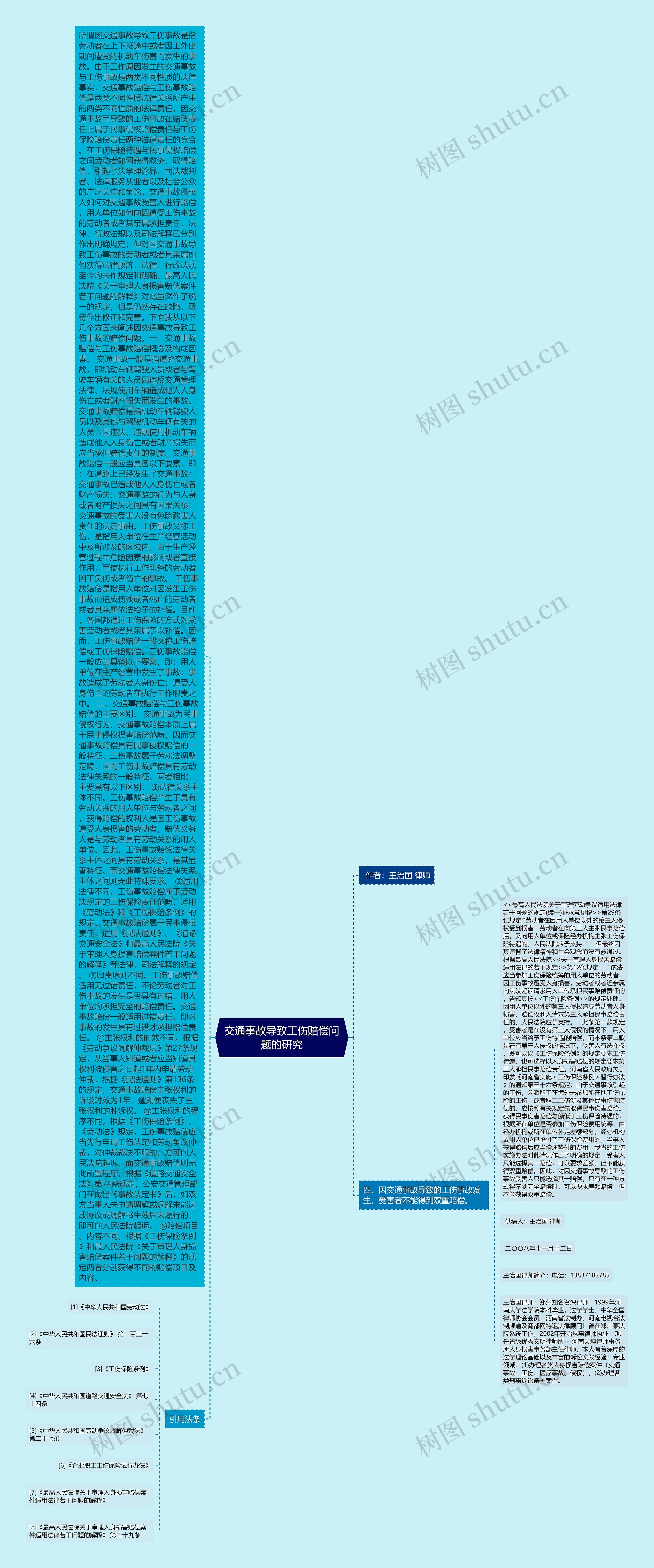 交通事故导致工伤赔偿问题的研究思维导图