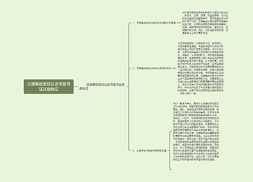 交通事故责任认定书是书证还是物证