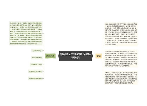 报案凭证并非必需 保险拒赔败诉