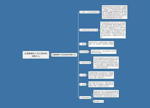 交通肇事致人死亡赔偿标准是什么