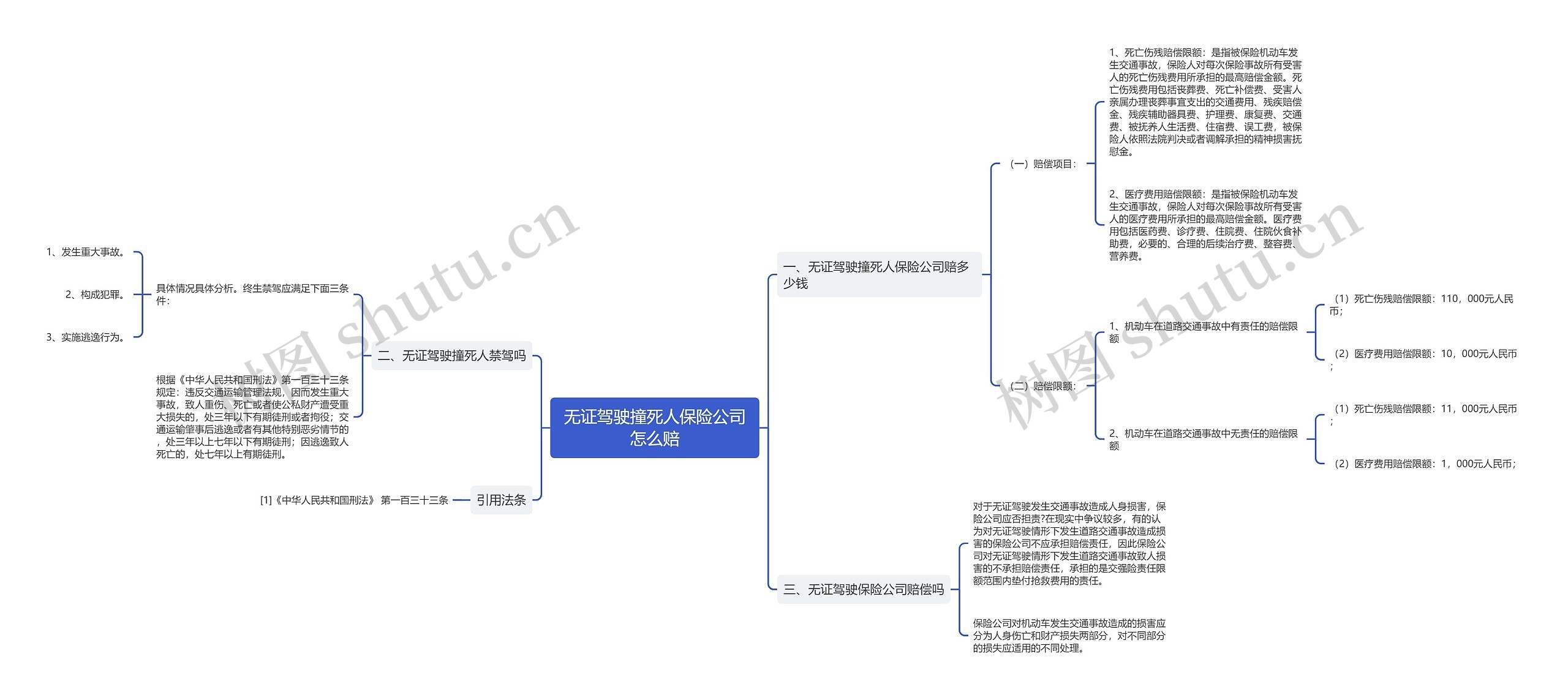 无证驾驶撞死人保险公司怎么赔思维导图