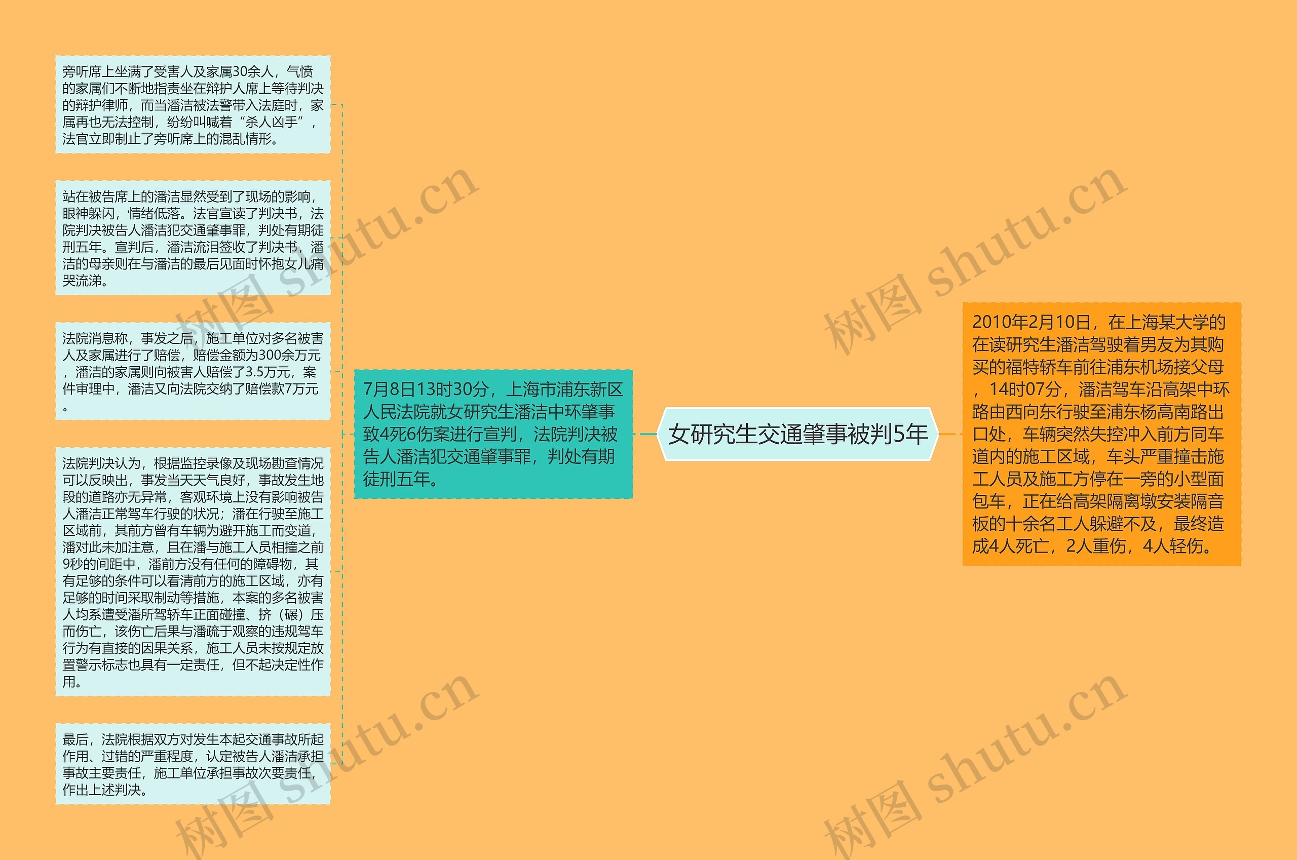 女研究生交通肇事被判5年思维导图