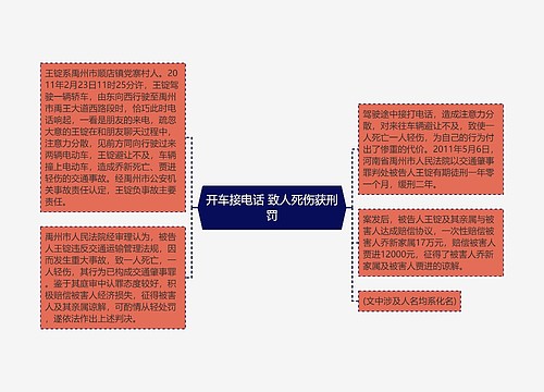 开车接电话 致人死伤获刑罚