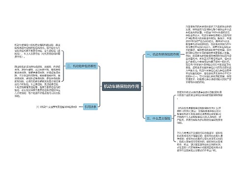 机动车辆保险的作用