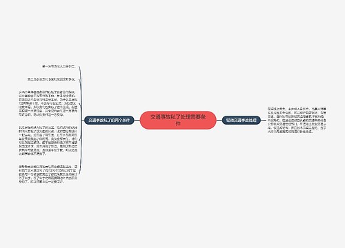 交通事故私了处理需要条件