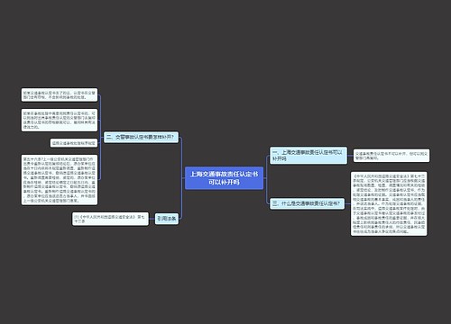 上海交通事故责任认定书可以补开吗