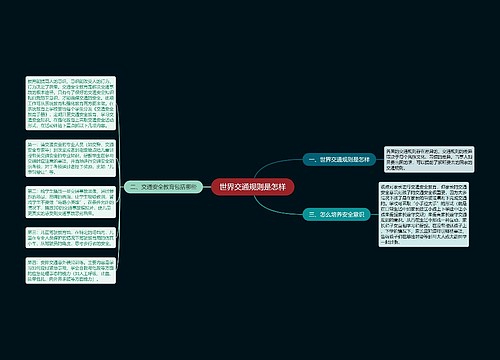 世界交通规则是怎样