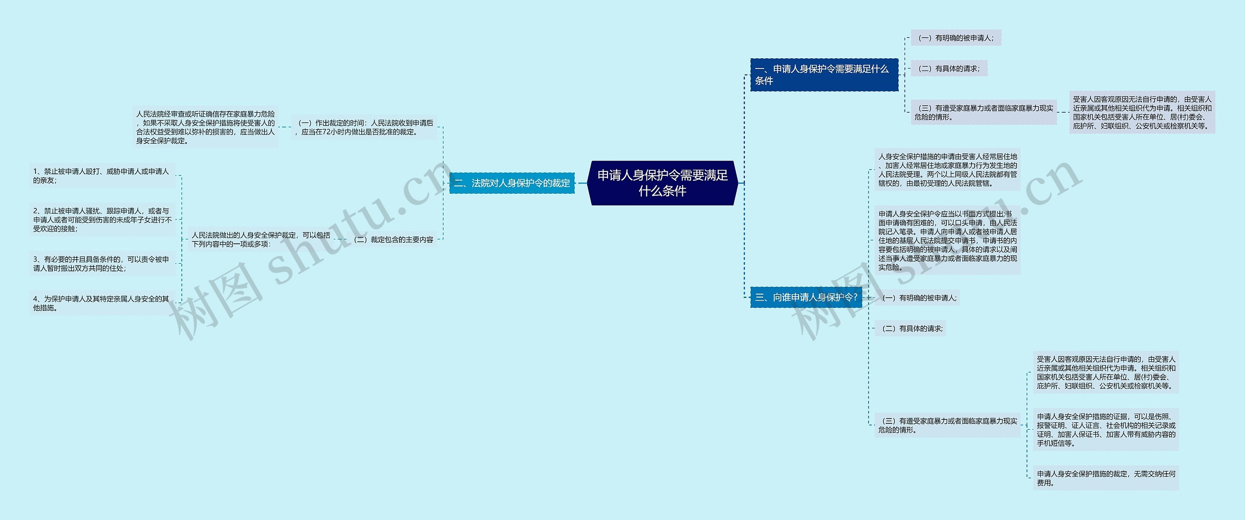 申请人身保护令需要满足什么条件思维导图