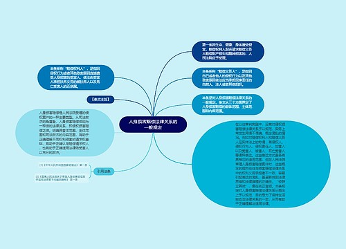 人身损害赔偿法律关系的一般规定