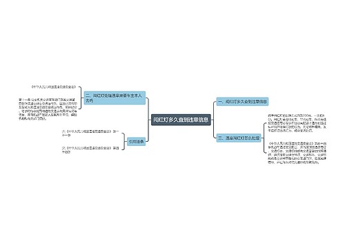 闯红灯多久查到违章信息