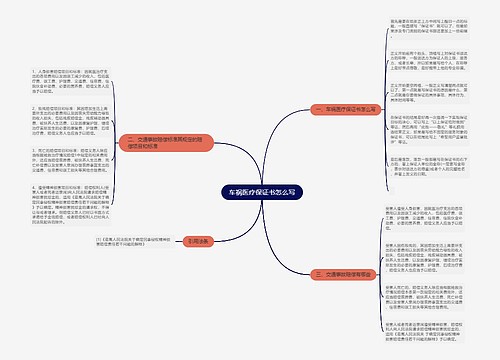 车祸医疗保证书怎么写
