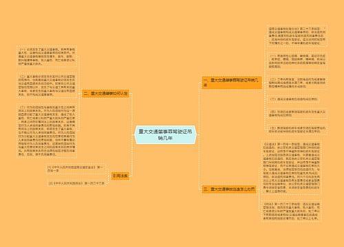 重大交通肇事罪驾驶证吊销几年