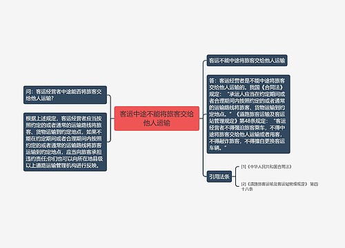 客运中途不能将旅客交给他人运输