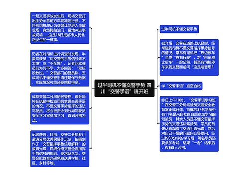 过半司机不懂交警手势 四川“交警手语”班开班