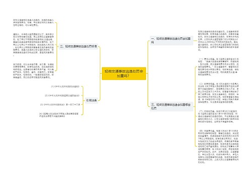 轻微交通事故逃逸处罚会加重吗？