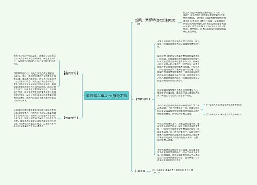 酒后驾车事故 交强险不赔