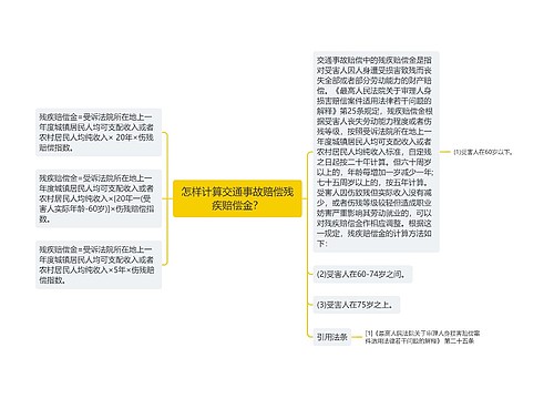 怎样计算交通事故赔偿残疾赔偿金？