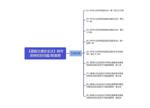 《道路交通安全法》剥夺资格权的问题/陈宣卿