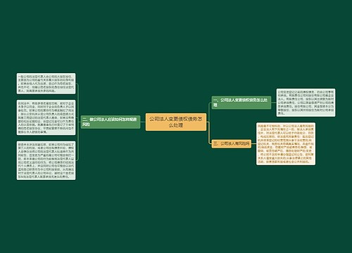 公司法人变更债权债务怎么处理