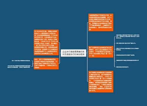 企业发行债券需具备的条件及债券发行的审批程序