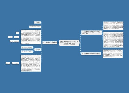 交通事故谅解协议书下来后法院多久结案