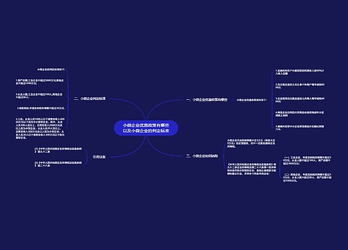 小微企业优惠政策有哪些以及小微企业的判定标准