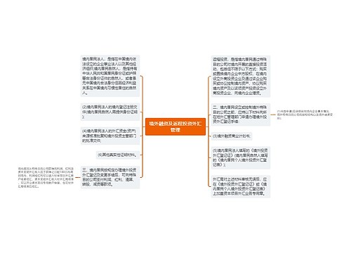 境外融资及返程投资外汇管理