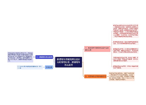 醉酒驾车吊销驾照以后什么时候可以考，醉酒驾车怎么处罚